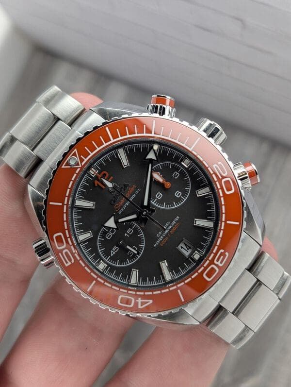 Omega Seamaster Planet Ocean Chronograph front view